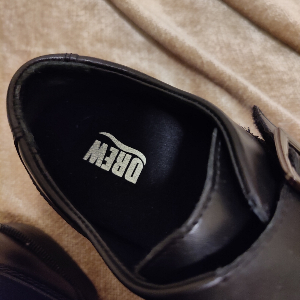Like New - The Drew Canton Black Leather Shoes, 8W - Picture 3 of 13